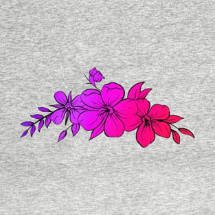 Purple Pink Rainbow Flower T-Shirt